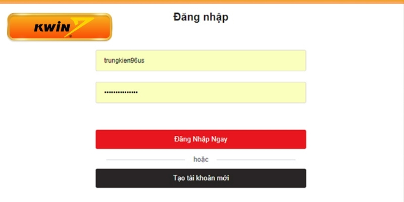 Thực hiện đăng nhập Kwin đúng cách để bảo mật tài khoản